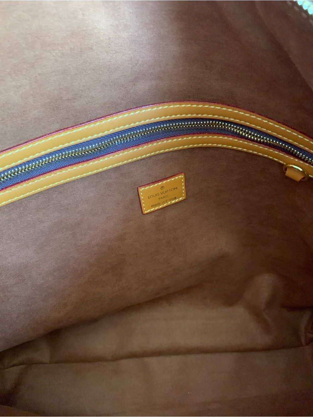 Large Monogram Canvas Brown Shoulder Bag - Picture 5 of 6